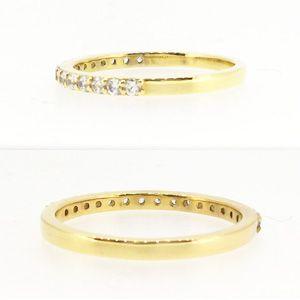 エタニティリング ダイヤモンド ゴールド 指輪 18k ハーフ k18 父の日の画像