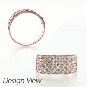 パヴェリング 指輪 レディース ダイヤモンド ゴールド 18k アンティーク ミル フラワー 透かし k18 バレンタイン |  | 02