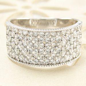 パヴェリング 指輪 レディース ダイヤモンド アンティーク ミル フラワー 透かし プラチナ 900 1.00ct バレンタイン |  | 05