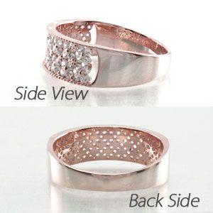 パヴェリング 指輪 レディース ダイヤモンド ゴールド 18k アンティーク ミル フラワー 透かし k18 PG バレンタイン |  | 03