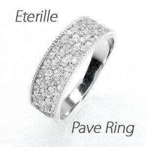 パヴェリング 指輪 レディース ダイヤモンド アンティーク ミル フラワー 透かし プラチナ 900 バレンタイン 爆買 | 