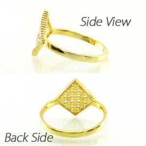 パヴェリング 指輪 レディース ダイヤモンド ゴールド 18k ダイヤ フラワー アンティーク 父の日の画像