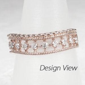 ダイヤモンド リング 指輪 ゴールド 18k ダイヤ アンティーク ミル バレンタイン |  | 02