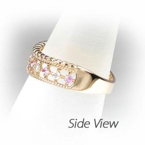 ダイヤモンド リング 指輪 ゴールド 18k ダイヤ アンティーク ミル サファイア バレンタイン 爆買 |  | 03