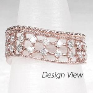 ダイヤモンド リング 指輪 ゴールド 18k ダイヤ アンティーク ミル バレンタイン |  | 03