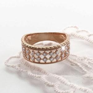 ダイヤモンド リング 指輪 ゴールド 18k ダイヤ アンティーク ミル バレンタイン |  | 01