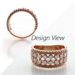 ダイヤモンド リング 指輪 ゴールド 18k ダイヤ アンティーク ミル バレンタイン |  | 02