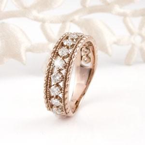 ダイヤモンド リング 指輪 ゴールド 18k ダイヤ アンティーク ミル バレンタイン |  | 01