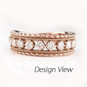 ダイヤモンド リング 指輪 ゴールド 18k ダイヤ アンティーク ミル バレンタイン |  | 02