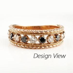 ブラックダイヤモンド リング 指輪 レディース ゴールド 18k ダイヤ アンティーク ミル バレンタイン |  | 02