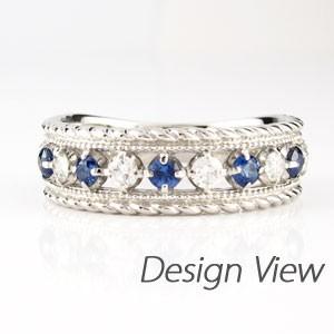 ダイヤモンド リング 指輪 ダイヤ アンティーク ミル サファイア 誕生石 プラチナ 900 バレンタイン 爆買 |  | 02