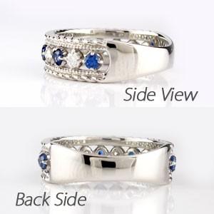 ダイヤモンド リング 指輪 ダイヤ アンティーク ミル サファイア 誕生石 プラチナ 900 バレンタイン 爆買 |  | 03