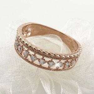 ダイヤモンド リング 指輪 ゴールド 18k ダイヤ アンティーク ミル 0.25ct バレンタイン |  | 01