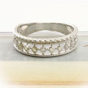 ダイヤモンド リング 指輪 ダイヤ アンティーク ミル プラチナ 900 0.25ct バレンタイン |  | 01