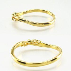 リング 指輪 レディース ゴールド 18k ダイヤモンド スレンダー k18 YG 父の日の画像