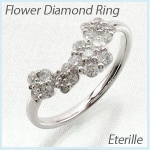ダイヤモンド リング 指輪 ゴールド 18k ダイヤ フラワー 花 セール 2024 夏