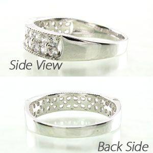 パヴェリング 指輪 レディース ダイヤモンド フラワー アンティーク ミル 透かし プラチナ 900 0.50ct バレンタイン |  | 03