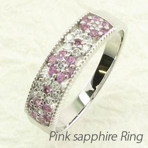 リング ゴールド 10k ダイヤモンド サファイア 指輪 レディース フラワー アンティーク ミル 10金 K10 セール 2024 夏