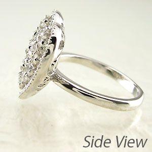 ハート リング 指輪 レディース ダイヤモンド アンティーク 透かし 重ね 2段 プラチナ 900 1.00ct バレンタイン |  | 03