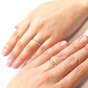 ペアリング ゴールド 10k ダイヤモンド 指輪 結婚 マリッジ 甲丸 ツイスト ひねり 父の日の画像