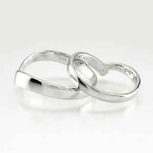 ペアリング ゴールド 10k ダイヤモンド 指輪 結婚 マリッジ リボン V字 Vライン K10 父の日の画像