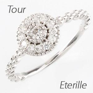 ダイヤモンド リング 指輪 ゴールド 10k アンティーク ミル サークル ラウンド 10金 K10