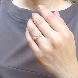 ダイヤモンド リング 指輪 ゴールド 18k アンティーク ミル サークル ラウンド18金 k18 YG 父の日の画像