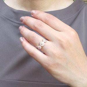 ダイヤモンド リング 指輪 ゴールド 18k アンティーク ミル サークル ラウンド18金 k18 PG 父の日の画像