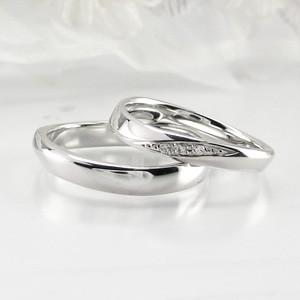 ペアリング ゴールド 10k ダイヤモンド 指輪 結婚 マリッジ ウェーブ K10 父の日の画像
