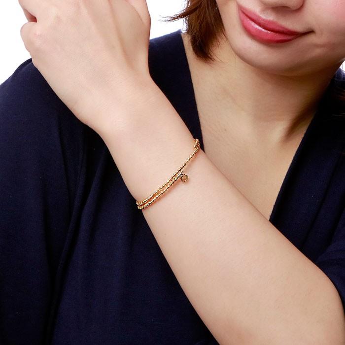 ブレスレット ミラーボール スパイラル コイル バングル フリーサイズ ゴールド 18金 18k k18 父の日の画像