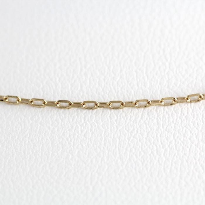 ネックレス チェーン ゴールド 小豆 アズキ 華奢 k10 10k 10金 レディース 0.2mm 40cm 父の日の画像