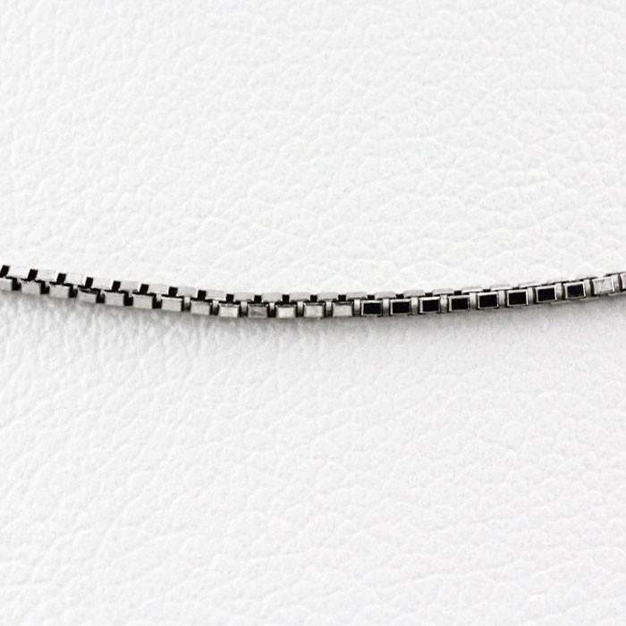 ネックレス チェーン ゴールド ベネチアン k18 18k 18金 ホワイトゴールド レディース 1.0mm 50cm 父の日の画像