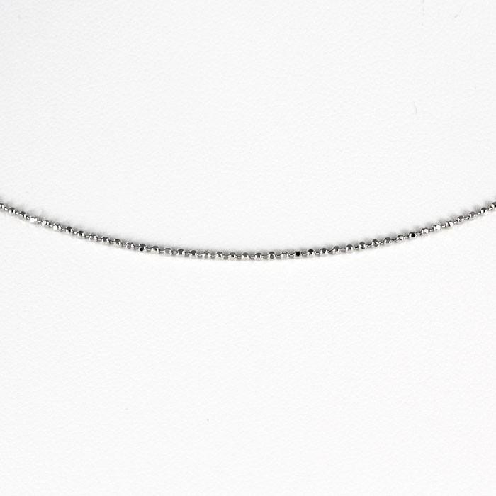 ネックレス チェーン ゴールド カットボール k18 18k 18金 レディース 0.8mm 40cm 父の日の画像