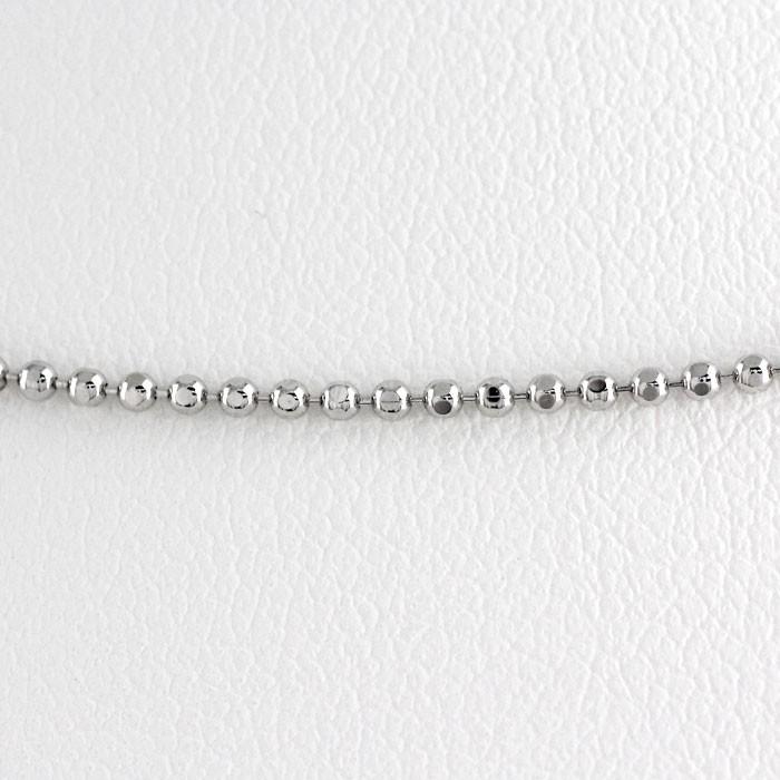 ネックレス チェーン プラチナ カットボール レディース 0.8mm 40cm 父の日の画像