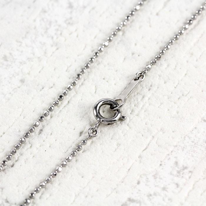 ネックレス チェーン プラチナ カットボール レディース 0.8mm 40cm 父の日の画像