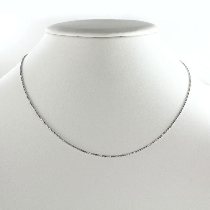 ネックレス チェーン プラチナ カットボール レディース 1.0mm 40cm 父の日