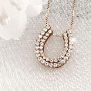 馬蹄 ネックレス レディース ダイヤモンド ゴールド 18k ペンダント ホースシュー ダブル 18金 誕生日 プレゼント ギフト 母の日 爆買 |  | 01