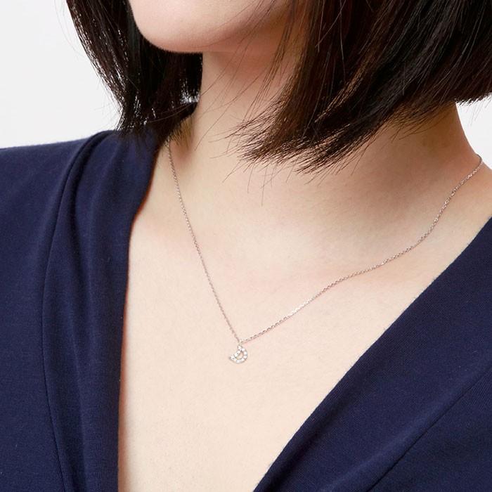 ダイヤモンド ネックレス レディース ペンダント ゴールド 10k 月