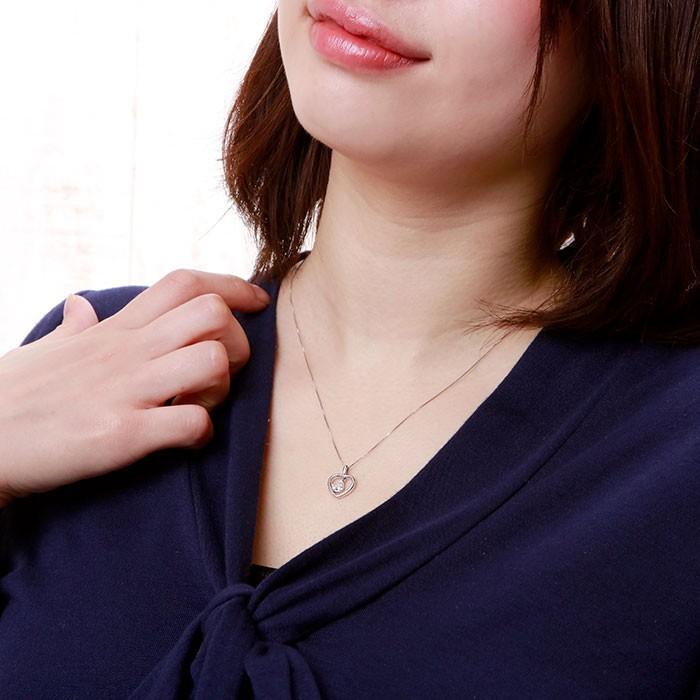 ハート ネックレス ダイヤモンド ゴールド ムーン 月 ペンダント 18金 k18 誕生日 プレゼント 父の日の画像