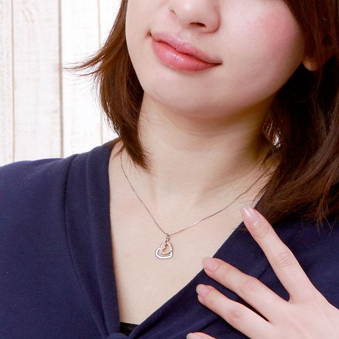 ネックレス レディース ハートダイヤモンド プラチナ 900 オープンハート ペンダント 誕生日 プレゼント 父の日の画像