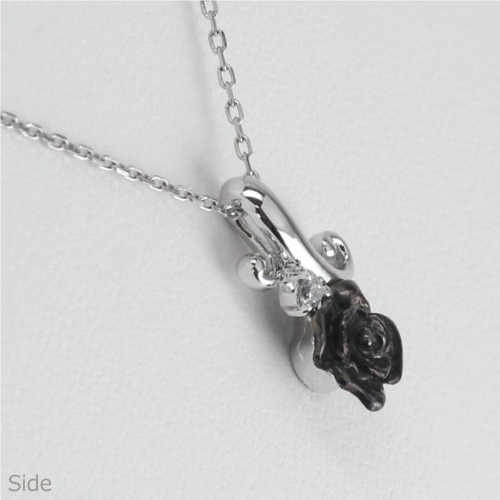 バラ 薔薇 ネックレス k10 10金 10k ゴールド ダイヤモンド フラワー 