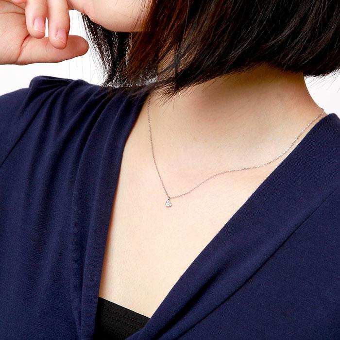 ハート ネックレス ダイヤモンド ペンダント ゴールド 18k パヴェ シンプル プチ 18金 k18 誕生日 プレゼント 父の日の画像