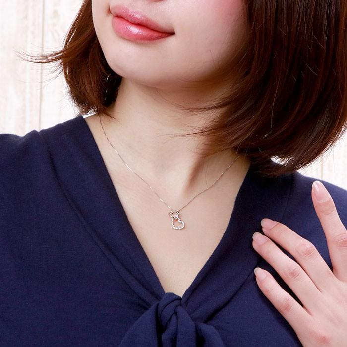 ハート ネックレス ダイヤモンド ゴールド ダブル 2連 ペンダント 18金 k18 誕生日 プレゼント 父の日の画像