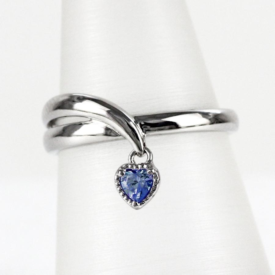 タンザナイト リング カラーストーン ハートシェイプ ハート ミル 揺れる 指輪 誕生石 レディース 一粒 ゴールド k18 18k 18金 初売り 福袋 2025