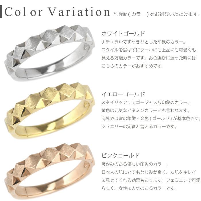 地金 リング k10 指輪 10k 10金 ゴールド レディース つや消し