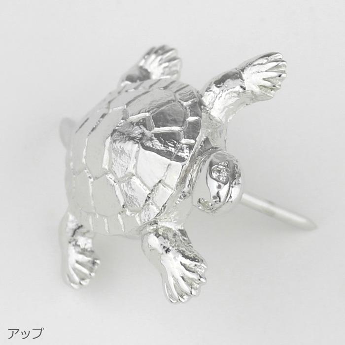 ラペルピン 亀 かめ カメ タートル ダイヤモンド メンズ レディース