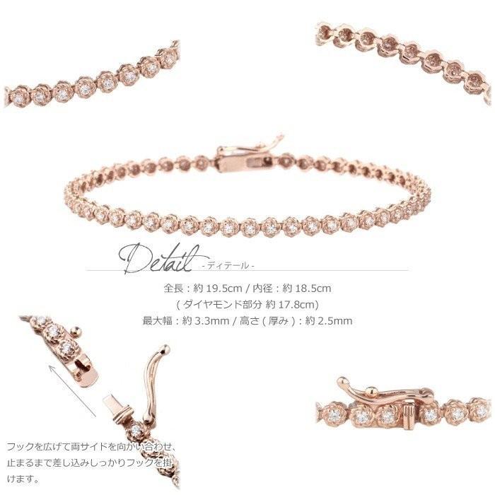 テニスブレスレット レディース ダイヤモンド 1.0ct ハイクラス