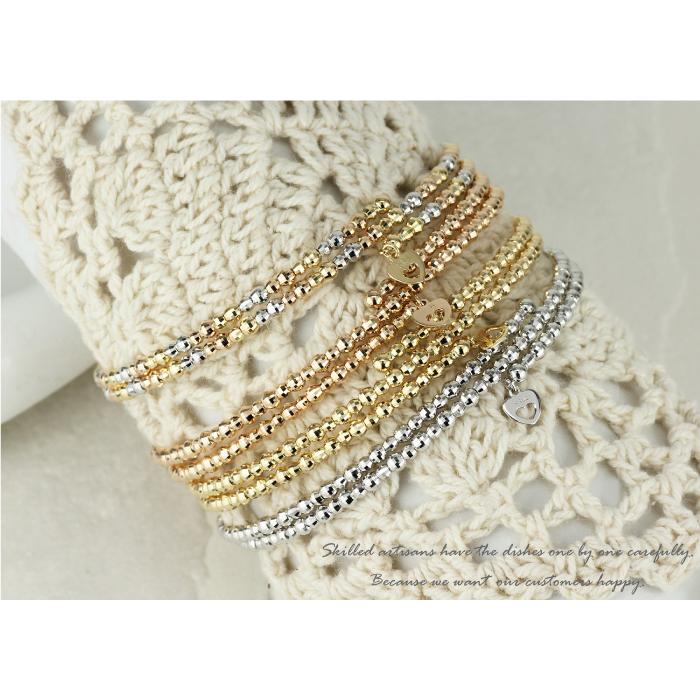 バングル k18 レディース 18金 18k ミラーボールカット 形状記憶 2連