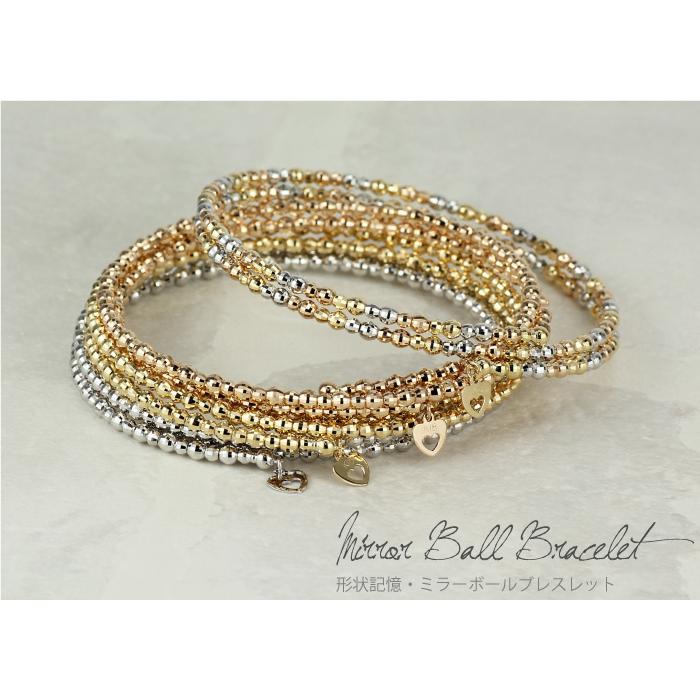 ★セール★形状記憶バングルブレス 2連 Z5371 ゴールドK18 カットボール ☆セール☆形状記憶バングルブレス 2連 Z5371 ゴールドK18 カットボール