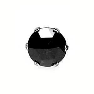 ピアス片耳ピアス ローズカット ブラックダイヤ 0.50ct ダイヤモンドピアス 一粒石 スタッドピアス プレゼント 誕生日 プラチナ900 父の日の画像